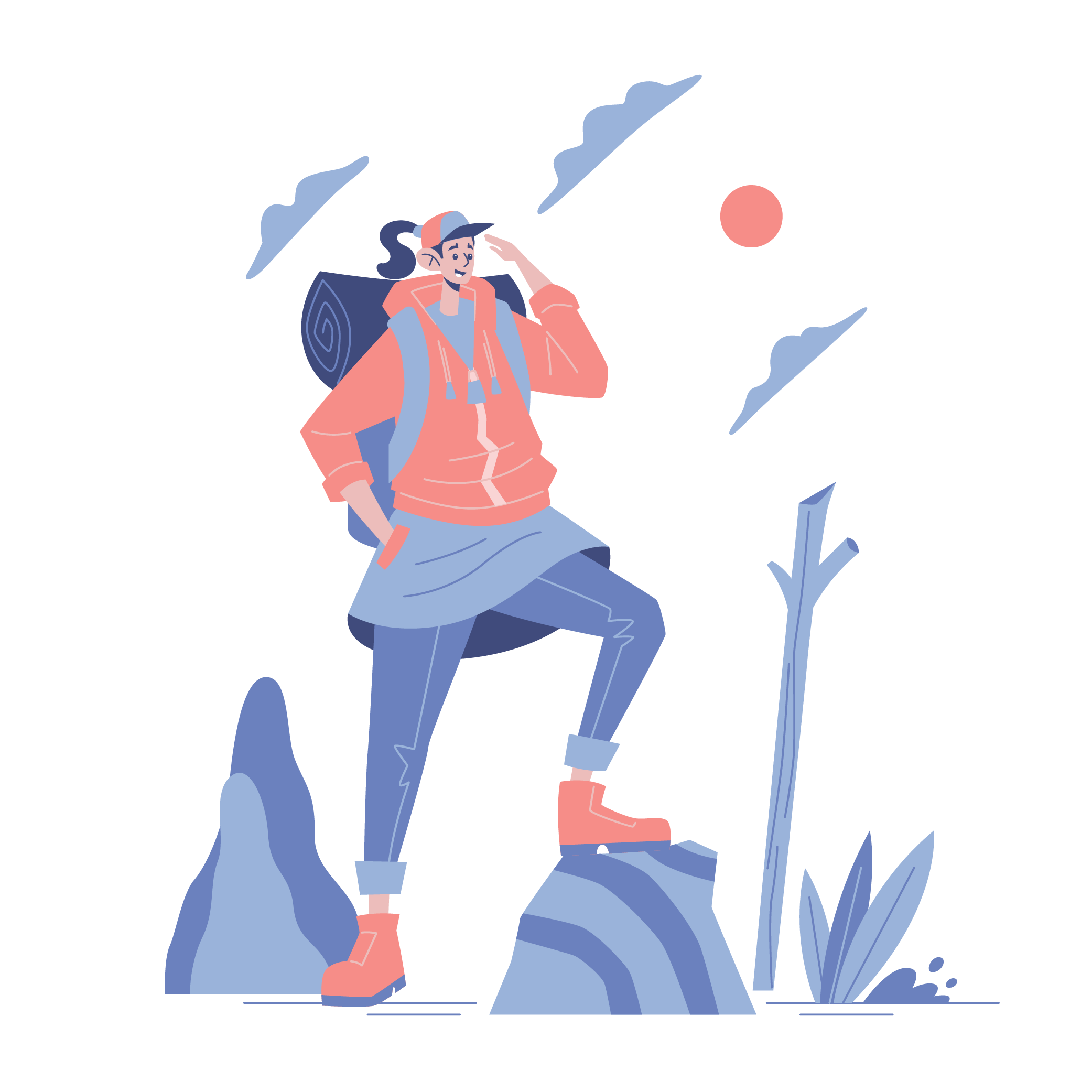 Man at end of journey